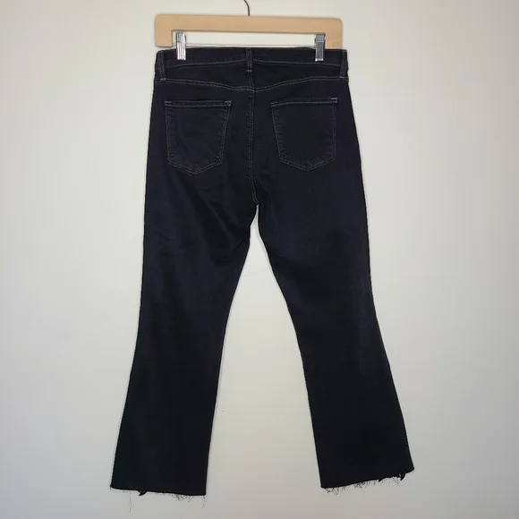 J Brand Belena Hendrix Reign Black Denim Jeans Lace Inset Demi Bootcut 28 - Picture 2 of 7